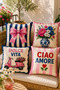Ays Home Pink Bowknot Maximalist Home Garden 4-Piece Throw Pillow Cover Set - 2