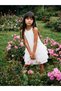 Lcw Kids White Halter Neck Ruffled Stoned Girls Dress - 2
