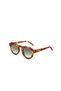 Zeno Round Unisex Sunglasses Sahara Havana / Green Lens Ok032Sh-Gr - 6