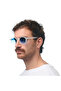 Milano Unisex Sunglasses Transparent White / Lens: Blue Gradient Ok048-Tcl - 2