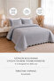 100% Cotton Double Bedspread Set Mihrimah Lace Pique Set 3 Pieces Gray - 2