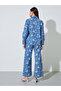 Blue All Over Print Cotton Shirt and Pants Co-Ords Set - 5