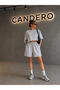 2-Piece Shorts for Women (Black-Grey) Summer Shorts - Comfortable Fit Above the Knee Oversized Casual Wear Sweat-Resistant - 4