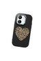 Redmi 13C Compatible Case Camera Protector Black Silicone Couple Phone Case Heart Pattern - 3