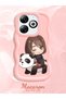 Infinix Hot 40I Compatible Case Camera Protector Pink Silicone Couple Phone Case Panda Pattern - 2