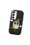 Samsung Galaxy S23 Compatible Case Camera Protector Black Silicone Couple Phone Case Owl Patterned - 3