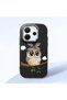 Redmi Note 14 4g Compatible Case Camera Protector Black Silicone Couple Phone Case Owl Patterned