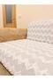 Sofa Bed Cover Premium Zigzag Woven Sofa Shawl 170*210 Gray - 4