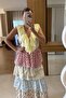 Women's V-Neck Front Tie Ruffle Flounce Sleeveless Stylish Blouse - 2