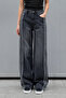 Urban Triple Line Anthracite Wide Leg Jean - 3
