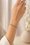 Valora Gold Green Beaded Women's Bracelet - 2