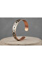 Copper Modern Geometric Patterned Adjustable Clamp Bracelet