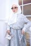 Gray Patterned Shirt and Skirt Set - 4