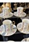 Acar Cecil Lux Porcelain Coffee Cup Set for 6 People 90 ml - 8