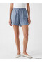 Vizyon New Season Indigo Women's Jean Shorts with Elastic Waist - 2