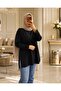 Premium Oversized Long Sleeve Tunic - Black