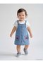 Lcw Baby Blue Bowknot Baby Girl Jean Salopet Dress