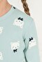 Girls Teddy Bears Green Long Sleeve Pajama Set Rp3901-C-V2 - 3