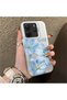 Redmi Note 14 4g Compatible Silicone Edge Hard Back Case Couple Phone Case with Floral Pattern - 3