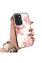 Samsung Galaxy S22 Compatible Silicone Edge Hard Back Case Couple Phone Case with Floral Pattern