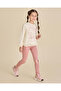 Girls Mauve Heart Applique Leggings - 5