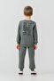Boy's Printed Khaki Long Sleeve Tracksuit Set Us2606-C-V5 - 4