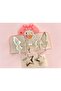 2-Piece Retro Swinging Butterfly Clasp Metal Silver - with Stars Around, 2 Clasps as a Gift - 3