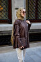 Women's Bow Detail Shirt Brown - 5