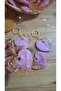 Make Your Own Heart Pink Epoxy Keychain Gifts Wedding Promise Doll 10 Pieces - 2