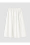 Vizyon New Season White Plus Size Elastic Waist Brode Skirt - 5