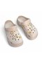 Children's Cross Ecru Beige Slippers Garden Pool Beach Coast Bathroom Sandals Slippers - 4
