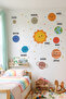 Planets Solar System Themed Wall Sticker Sticker Baby Kids Room +50 Pieces - 3