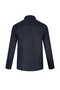 Navy Blue Comfort Fit Hidden Button Collar Linen Shirt - 3