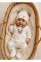 Teddy Bear Embroidered Vest Cotton Muslin Fabric 10 Piece Newborn Baby Boy Hospital Discharge Bodysuit Set Boxed - 5