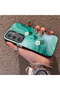 Samsung Galaxy S24 Compatible Silicone Edge Hard Back Case Couple Phone Case with Floral Pattern - 2