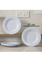 Sturdy White Melamine Deep Dinner Plate 21cm Home Restaurant Type Portion Serving Soup Stew Pot - 2