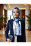 Batik Patterned Cotton Soft Shawl Navy Blue Batik - Mira İpek - 3