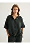 Kaya Buttoned Blouse - Siyah - 3