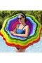Rainbow Ribbon Ring - Inflatable Wave Pattern Ring - Inflatable Colorful Sea Ring - Wave Figure Swimming Ring - Inflatable Ring with Wavy Rainbow Pattern 115 Cm. - 7