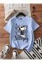 Snoopy New Season Printed Circular Neck Cotton Short Sleeve Children's Tshirt