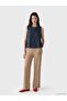 Lcw Comfort Navy Blue 100% Linen Blouse with Tie Detail - 2
