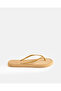 Women Beige Textured Casual Flip-Flops