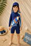 New Season Cute Character Printed Uv Protected Boneli Quick-Drying Feature Boys' Long Sleeve Swimsuit - 2