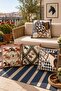 Racing Horses Patterned 4-Piece Throw Pillow Cover Set - 2