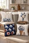 Set of 4 Fruit Patterned Throw Pillow Covers from China - 2