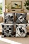 Manej Atları Patterned 4-Piece Throw Pillow Cover Set