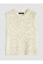 Lcw Vision Beige Crew Neck Openwork Women's Knitwear Undershirt - 5