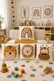 Set of 4 Children's and Baby's Throw Pillow Covers with Cute Animal Head Patterns - 2