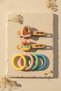 Set of 2 Hair Clips and Colorful Rubber Bands with Cute Teddy Bear Figures for Children - 5