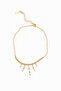 Gold Color Zircon Stone Steel Anklet – Minimal Summer Anklet - 2